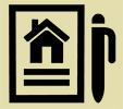 Home report and pen icon